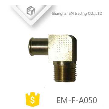 EM-F-A050 Male Thread quick connector brass press elbow pipe fitting for Air hose